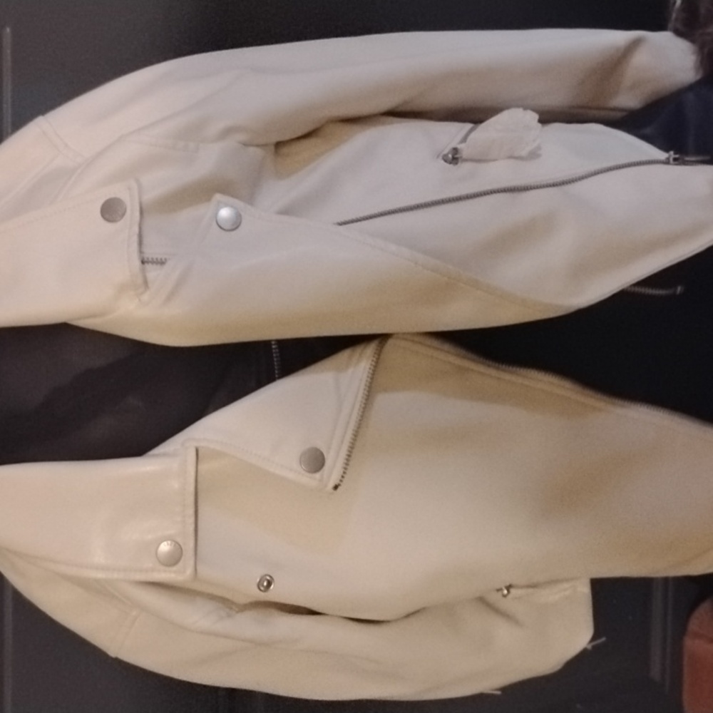 White leather tassels